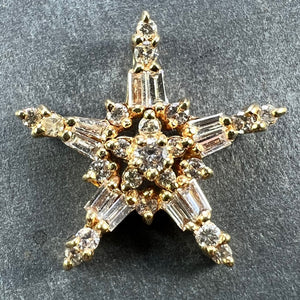 Hirsch & Oppenheimer Diamond Star 14K Yellow Gold Christmas Pendant