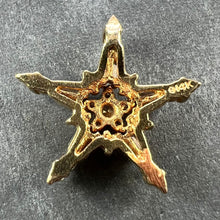 Load image into Gallery viewer, Hirsch &amp; Oppenheimer Diamond Star 14K Yellow Gold Christmas Pendant
