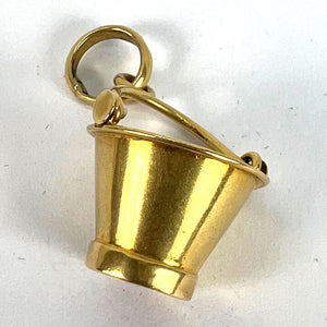 Vintage 18 Karat Yellow Gold Champagne Bucket Charm Pendant