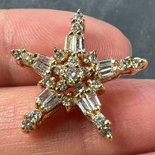 Load image into Gallery viewer, Hirsch &amp; Oppenheimer Diamond Star 14K Yellow Gold Christmas Pendant
