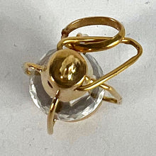Load image into Gallery viewer, Vintage 18K Yellow Gold Paste Storm Lantern Charm Pendant
