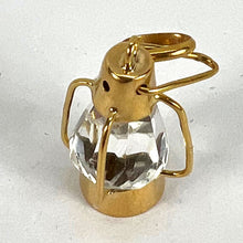 Load image into Gallery viewer, Vintage 18K Yellow Gold Paste Storm Lantern Charm Pendant
