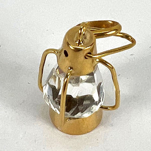 Vintage 18K Yellow Gold Paste Storm Lantern Charm Pendant