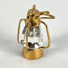 Load image into Gallery viewer, Vintage 18K Yellow Gold Paste Storm Lantern Charm Pendant

