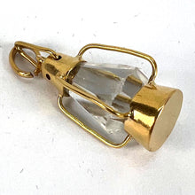 Load image into Gallery viewer, Vintage 18K Yellow Gold Paste Storm Lantern Charm Pendant
