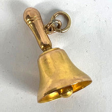 Load image into Gallery viewer, Vintage 9K Yellow Gold Ringing Hand Bell Charm Pendant
