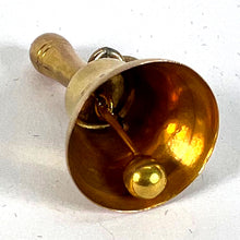 Load image into Gallery viewer, Vintage 9K Yellow Gold Ringing Hand Bell Charm Pendant
