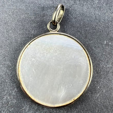 Load image into Gallery viewer, French Virgin Mary Mother of Pearl 18K White Gold Medal Pendant
