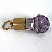 Load image into Gallery viewer, Antique 18K Yellow Gold Amethyst Fob Charm Pendant
