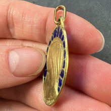 Load image into Gallery viewer, French Dropsy Virgin Mary Plique A Jour Enamel 18K Yellow Gold Pendant Medal
