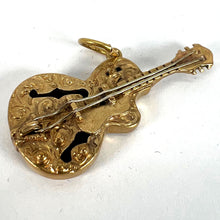 Load image into Gallery viewer, Vintage 9K Yellow Gold Electric Guitar Charm Pendant
