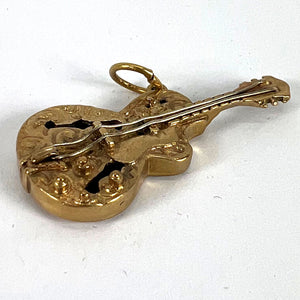 Vintage 9K Yellow Gold Electric Guitar Charm Pendant