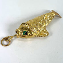 Load image into Gallery viewer, Large Vintage 18K Yellow Gold Articulated Lucky Fish Charm Pendant
