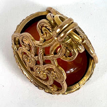 Load image into Gallery viewer, Large Antique Victorian Carnelian 9K Yellow Gold Charm Pendant Fob Seal
