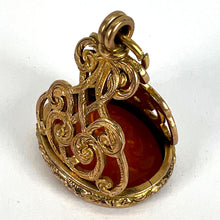 Load image into Gallery viewer, Large Antique Victorian Carnelian 9K Yellow Gold Charm Pendant Fob Seal
