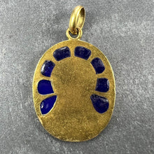 Load image into Gallery viewer, French Pierly Virgin Mary Plique A Jour Enamel 18K Yellow Gold Pendant Medal
