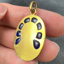 Load image into Gallery viewer, French Pierly Virgin Mary Plique A Jour Enamel 18K Yellow Gold Pendant Medal
