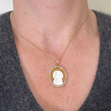 Load image into Gallery viewer, Vintage French 18K Yellow Gold Pearl Mother-of-Pearl Virgin Mary Charm Pendant
