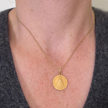 Load image into Gallery viewer, French Notre Dame de Rocamadour Virgin Mary 18 Karat Yellow Gold Medal Charm
