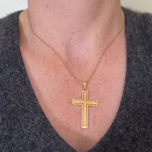 Load image into Gallery viewer, Vintage French 18K Yellow Gold Cross Pendant
