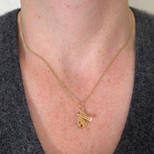 Load image into Gallery viewer, Vintage French Artist&#39;s Palette 18K Yellow Gold Enamel Charm Pendant
