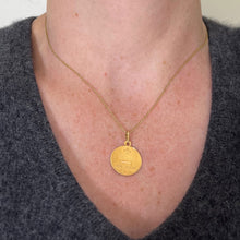 Load image into Gallery viewer, Augis French More Than Yesterday 18K Yellow Gold Love Charm Pendant
