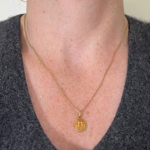 Load image into Gallery viewer, French Zodiac Gemini Starsign 18K Yellow Gold Charm Pendant
