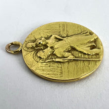 Load image into Gallery viewer, French Tricard St Christopher Tempestate Securitas 18K Yellow Gold Pendant Medal
