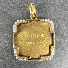 Load image into Gallery viewer, French Virgin Mary 18K Yellow Gold Pearl Charm Pendant
