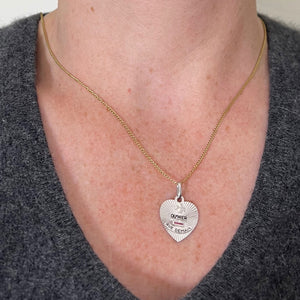 Augis More Than Yesterday Heart 18K White Gold Ruby Love Charm Pendant