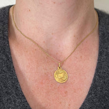 Load image into Gallery viewer, French 18K Yellow Gold Zodiac Cancer Charm Pendant
