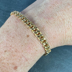 Vintage 18 Karat Yellow Gold Curb Link Chain Bracelet