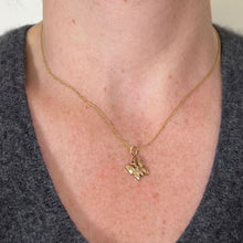 Load image into Gallery viewer, Butterfly 9K Yellow Gold Charm Pendant
