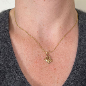 Butterfly 9K Yellow Gold Charm Pendant