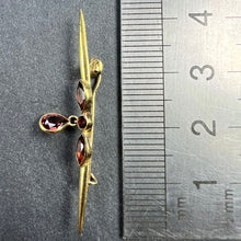 Load image into Gallery viewer, Vintage Almandine-Pyrope Garnet 18K Yellow Gold Bar Brooch
