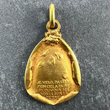 Load image into Gallery viewer, Vintage St Therese Saint Medal Gold Plated Charm Pendant
