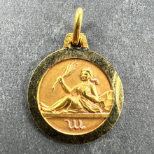 Load image into Gallery viewer, French 18K Yellow Gold Zodiac Virgo Charm Pendant
