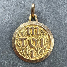 Load image into Gallery viewer, Vintage French Toi et Moi Flames of Love 18K Yellow Gold Charm Pendant
