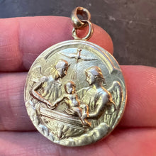 Load image into Gallery viewer, French Dropsy Baptism Angel Holy Dove 18K Yellow Gold Religious Medal Pendant
