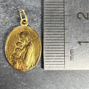French 22K Yellow Gold Oscar Roty Madonna and Child Charm Pendant