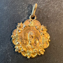 Load image into Gallery viewer, Antique French First Communion Chalice 18K Yellow Rose White Gold Medal Pendant
