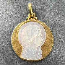 Load image into Gallery viewer, French Becker Virgin Mary Mother of Pearl 18K Yellow Gold Charm Pendant
