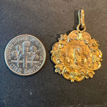 Load image into Gallery viewer, Antique French First Communion Chalice 18K Yellow Rose White Gold Medal Pendant

