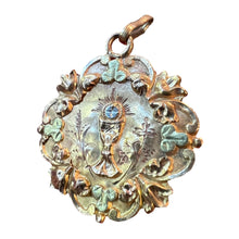 Load image into Gallery viewer, Antique French First Communion Chalice 18K Yellow Rose White Gold Medal Pendant
