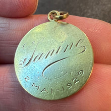 Load image into Gallery viewer, Antique French Vernon Cherub Angel 18K Yellow Gold Charm Pendant Medal
