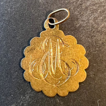 Load image into Gallery viewer, Antique French First Communion Chalice Floral 18K Yellow Gold Charm Pendant
