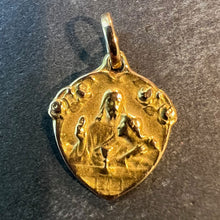 Load image into Gallery viewer, Antique French First Communion Jesus Christ Shield 18K Yellow Gold Pendant
