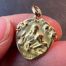 Load image into Gallery viewer, Antique French First Communion Jesus Christ Shield 18K Yellow Gold Pendant
