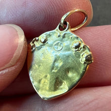 Load image into Gallery viewer, Antique French First Communion Jesus Christ Shield 18K Yellow Gold Pendant
