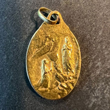 Load image into Gallery viewer, French OBC Virgin Mary Notre Dame of Lourdes 18K Yellow Gold Charm Medal Pendant
